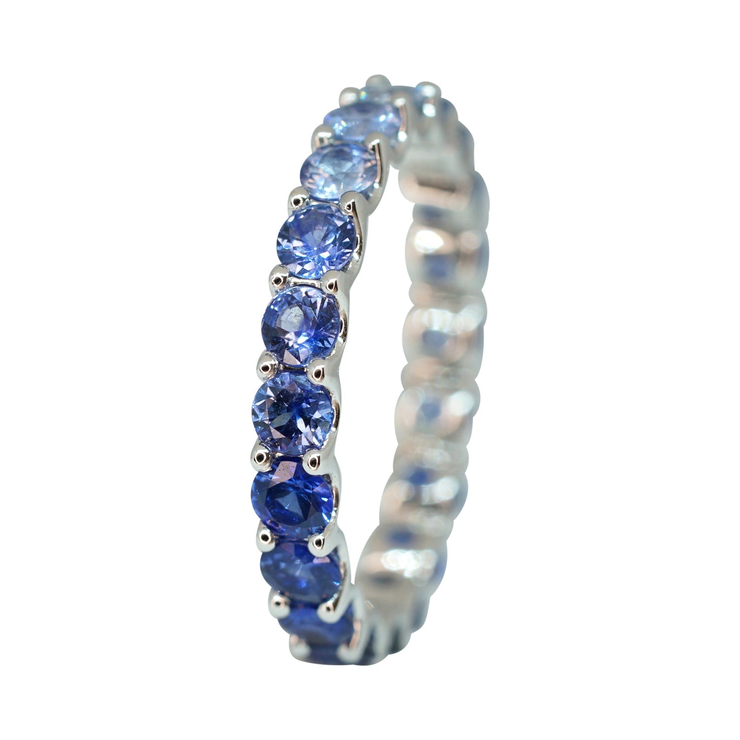 Ombre Blue Sapphire Stack Ring