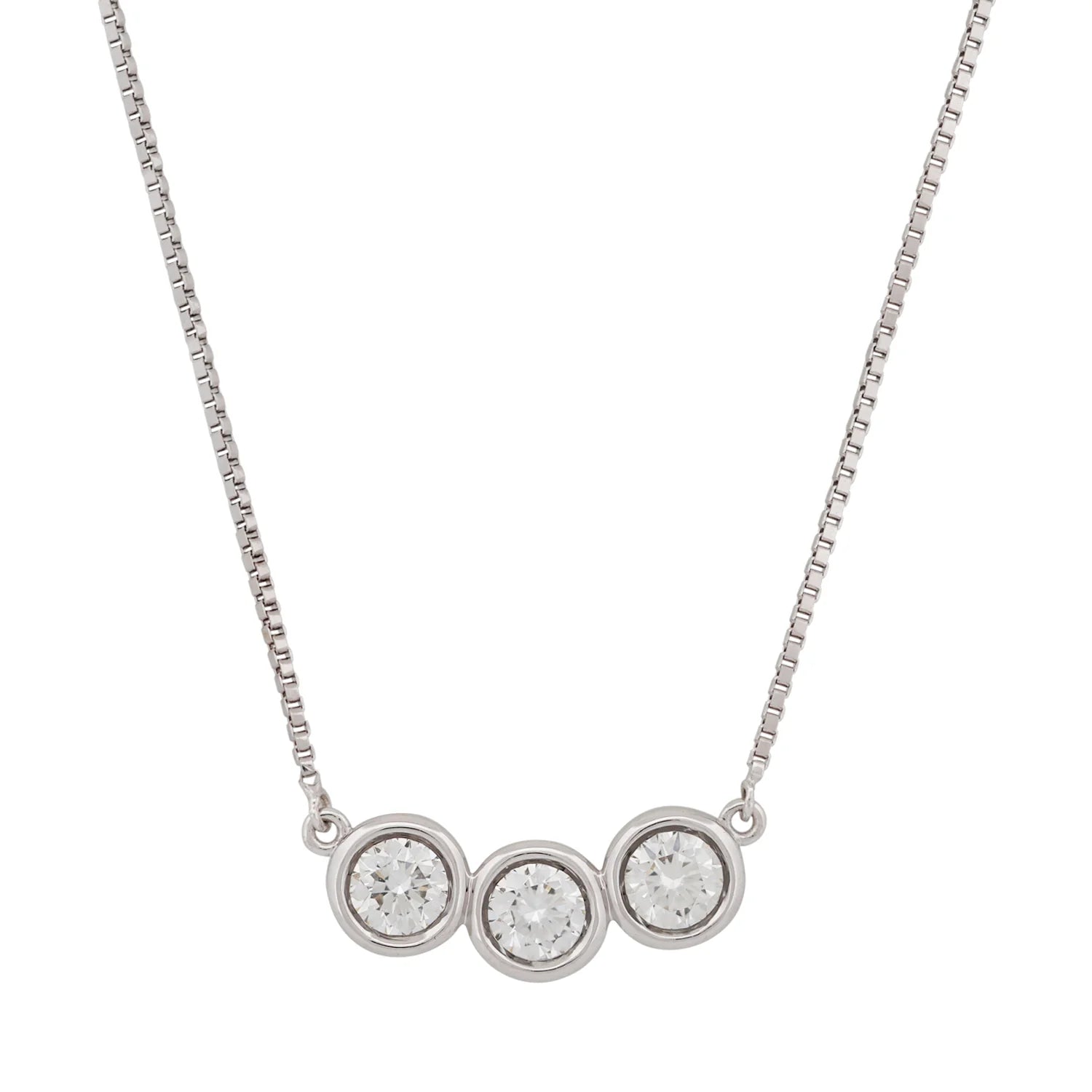 Three Stone Diamond Pendant