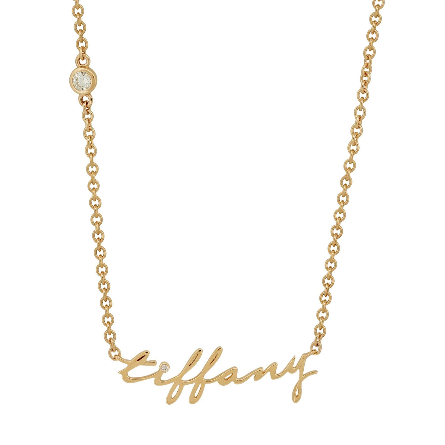 Mini Nameplate Calligraphy Necklace