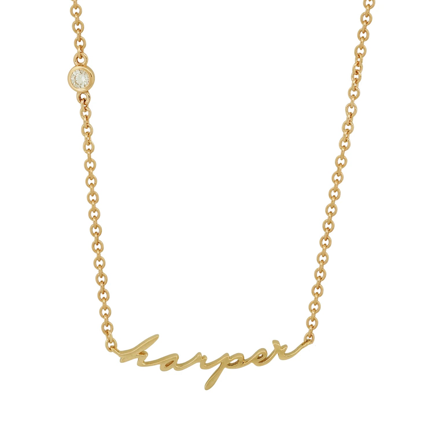 Mini Nameplate Calligraphy Necklace