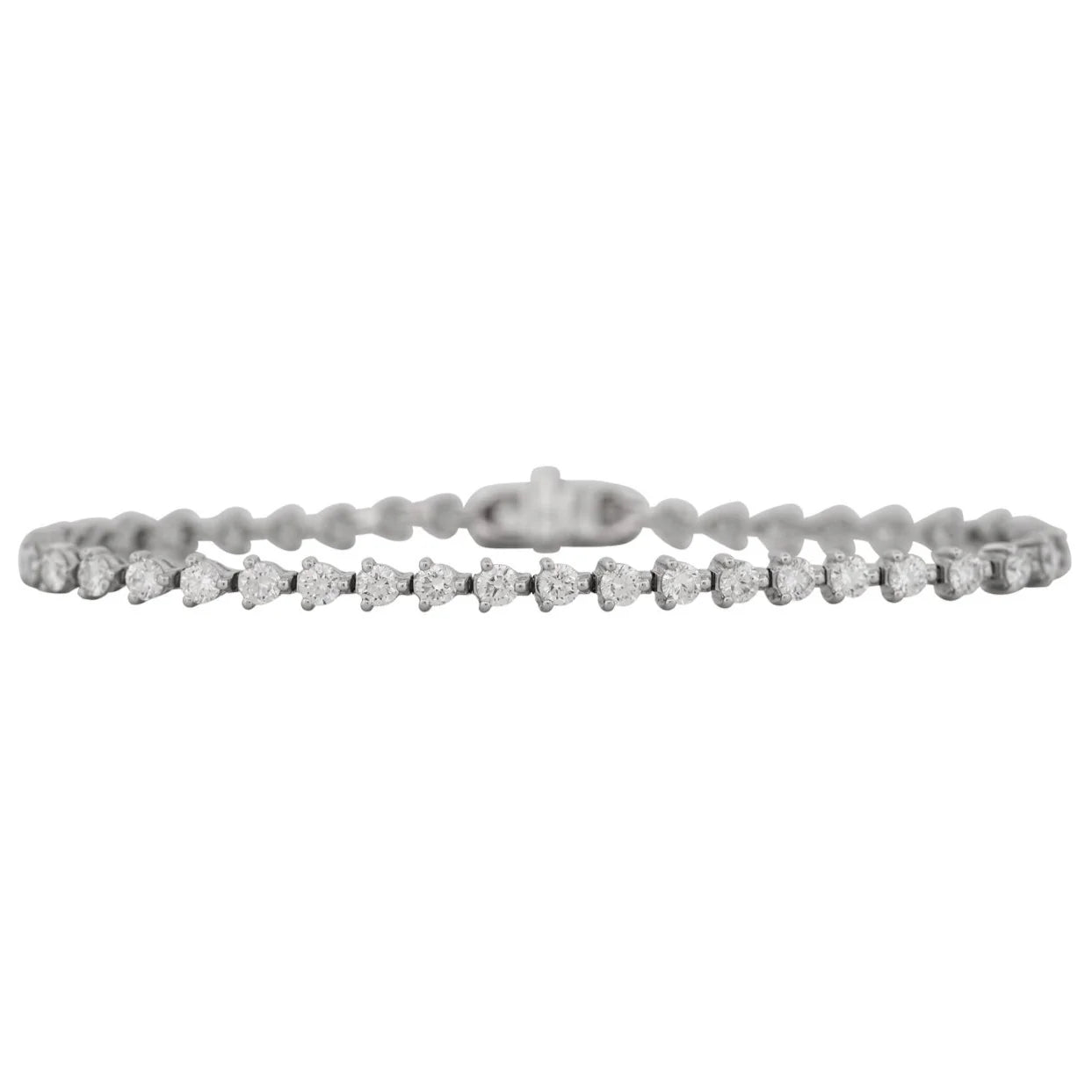 Three Claw Diamond Tennis Bracelet