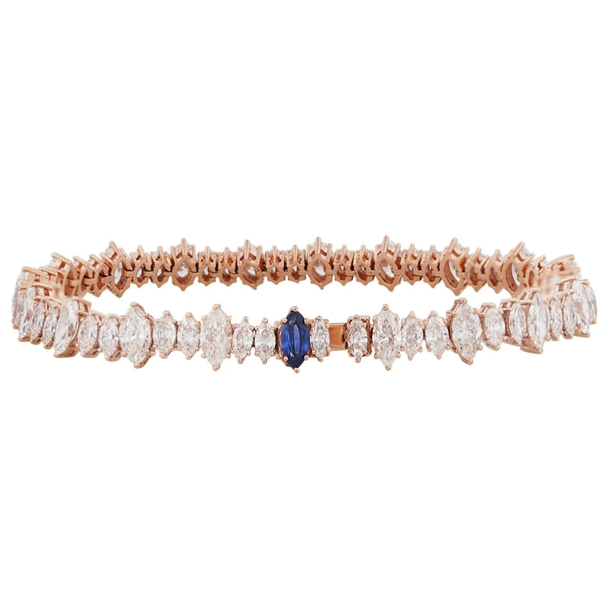 Marquise Cut Diamond Tennis Bracelet