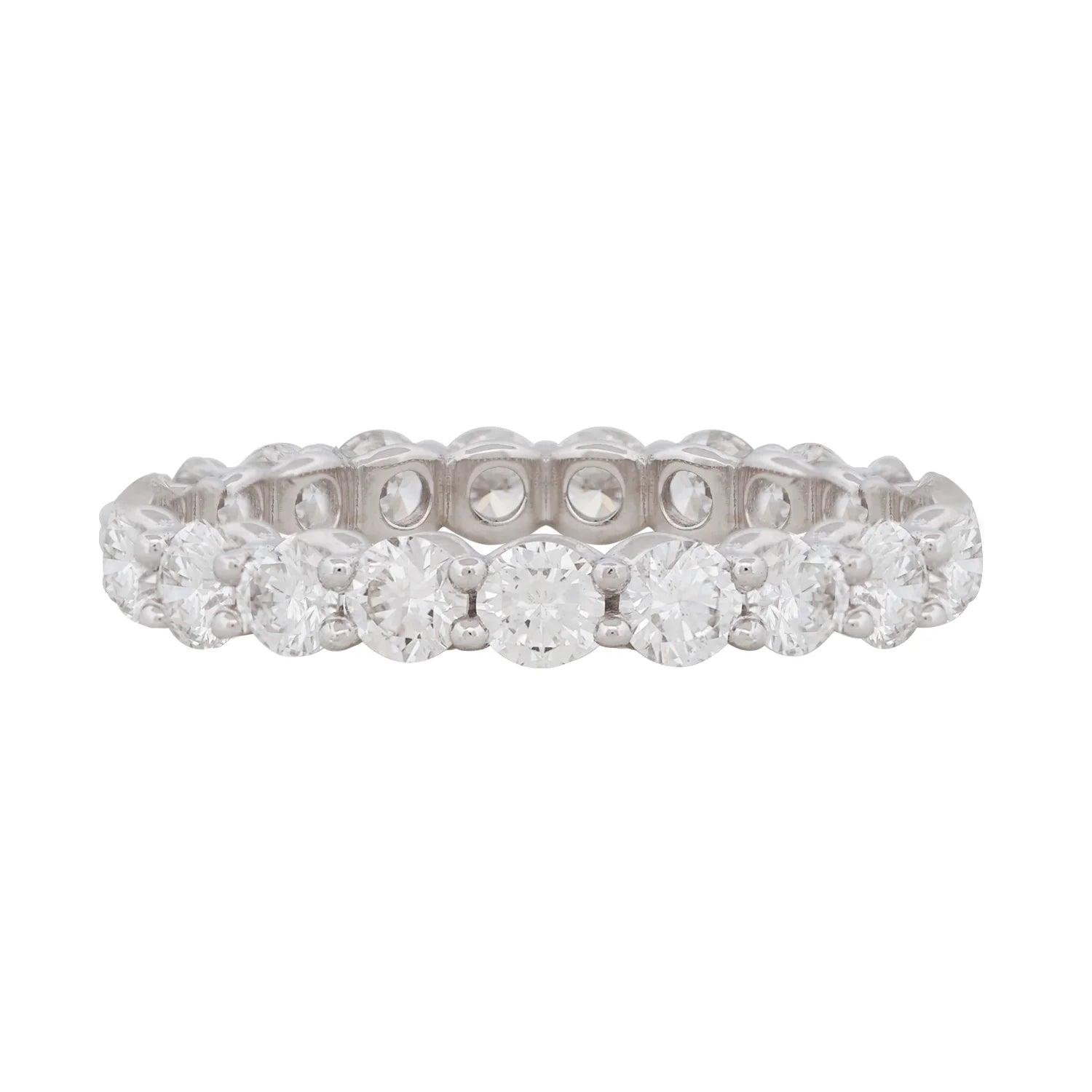 Classic Claw-set Diamond Eternity Ring in 18K white gold