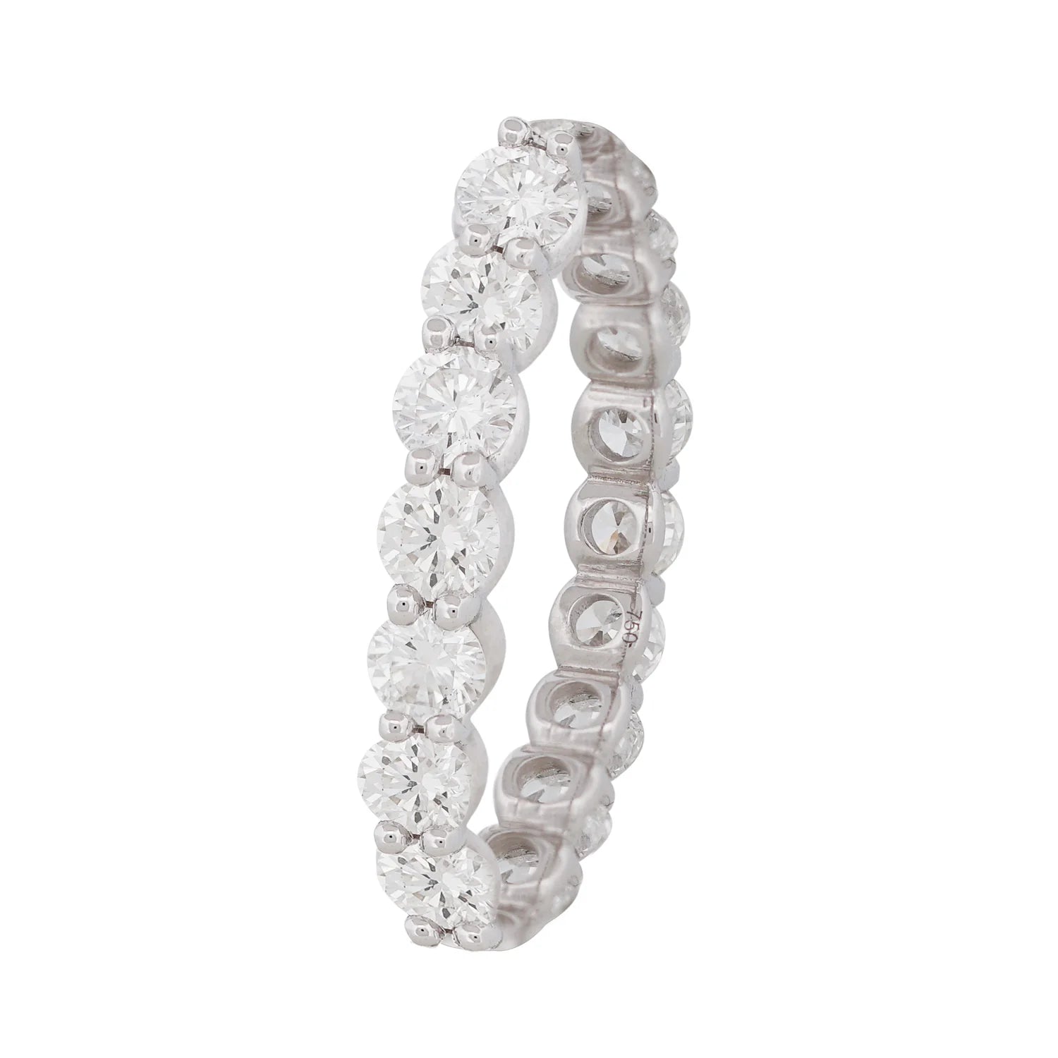 Classic Claw-set Diamond Eternity Ring in 18K white gold
