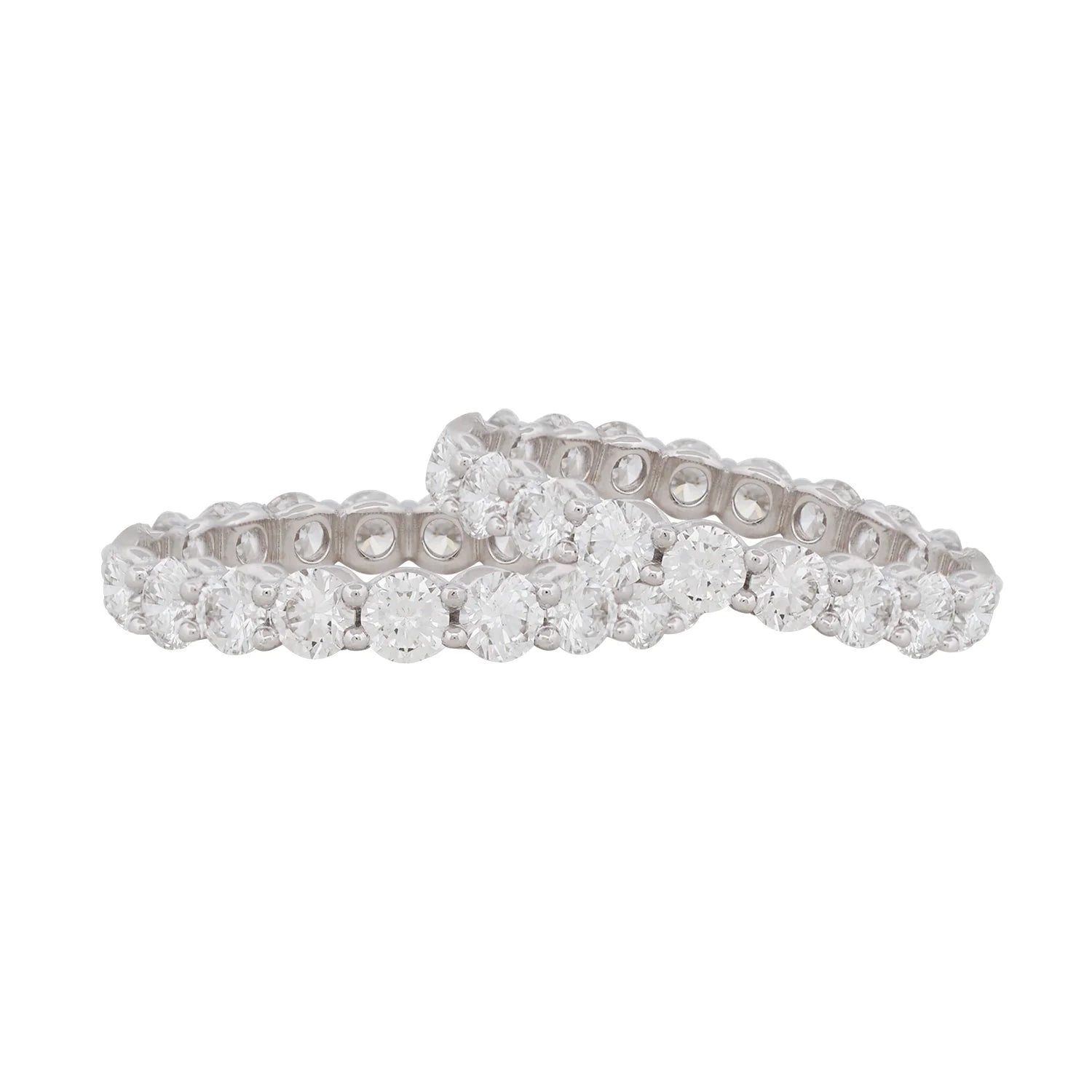 Classic Claw-set Diamond Eternity Ring in 18K white gold