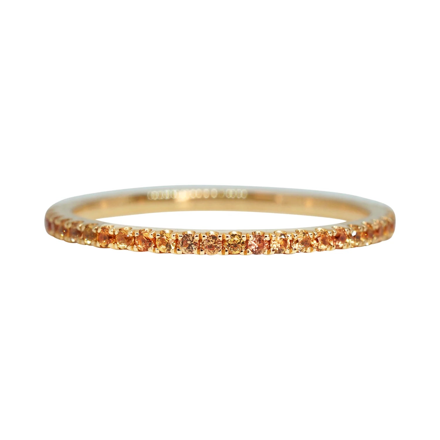 Orange Sapphire Eternity Ring