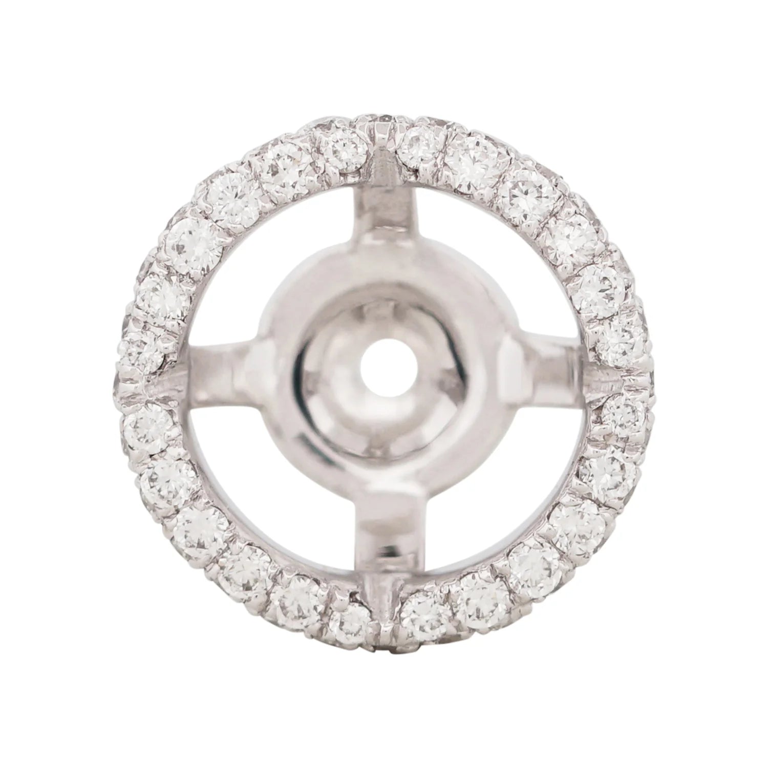 4.00 Carat Total Weight (CTW) GIA Certified Diamond Stud Earrings with Pavé Hidden Halo | 18K White Gold