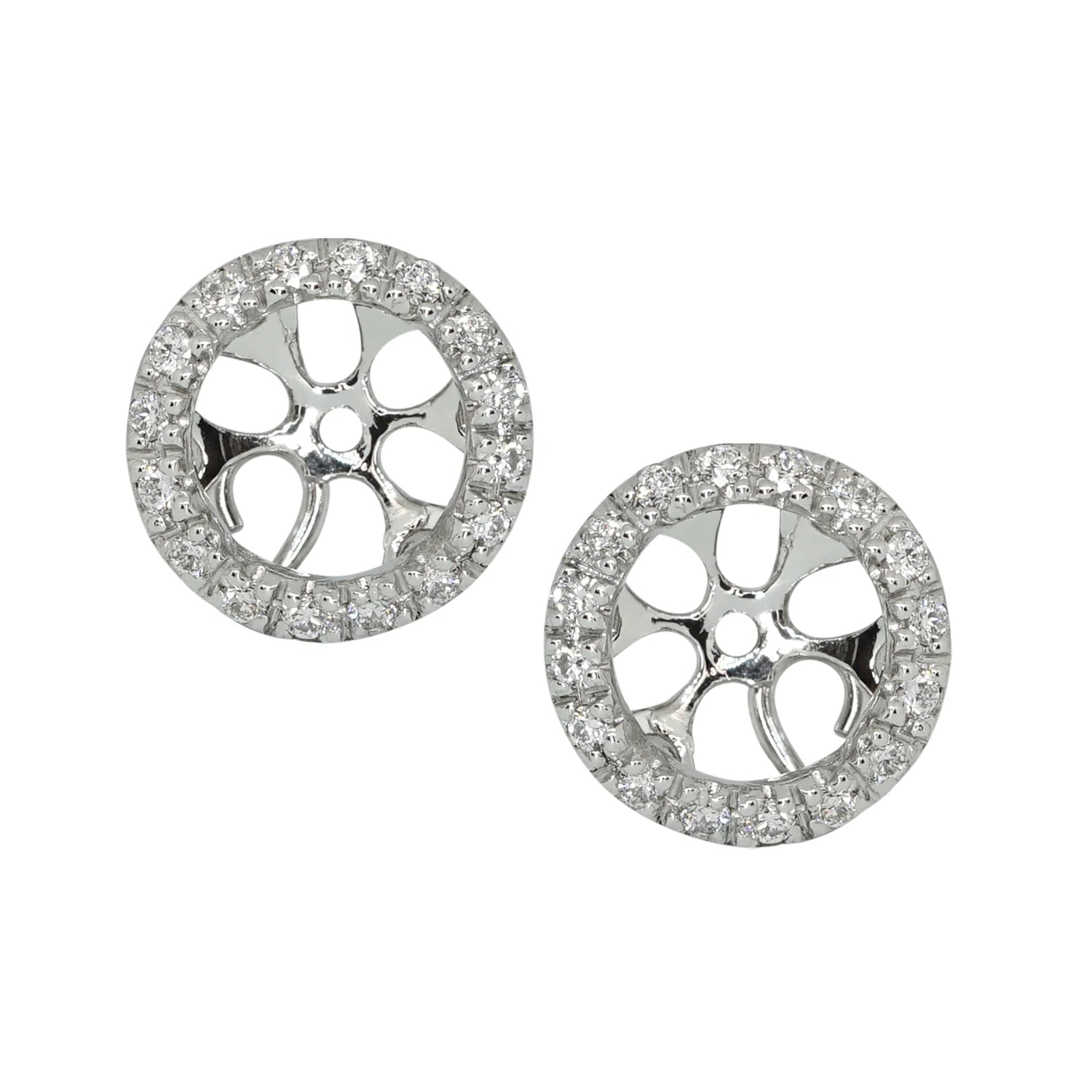 Classic Diamond Jackets For Stud Earrings