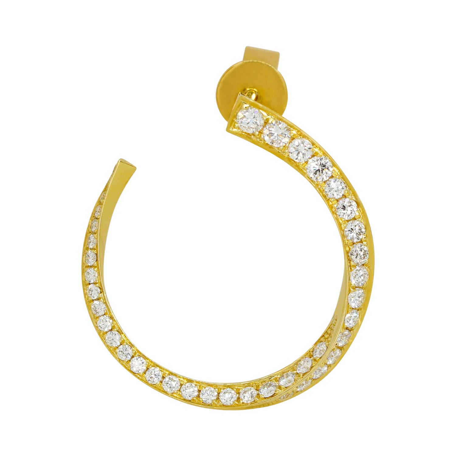 Knife Edge Diamond Aura Hoops