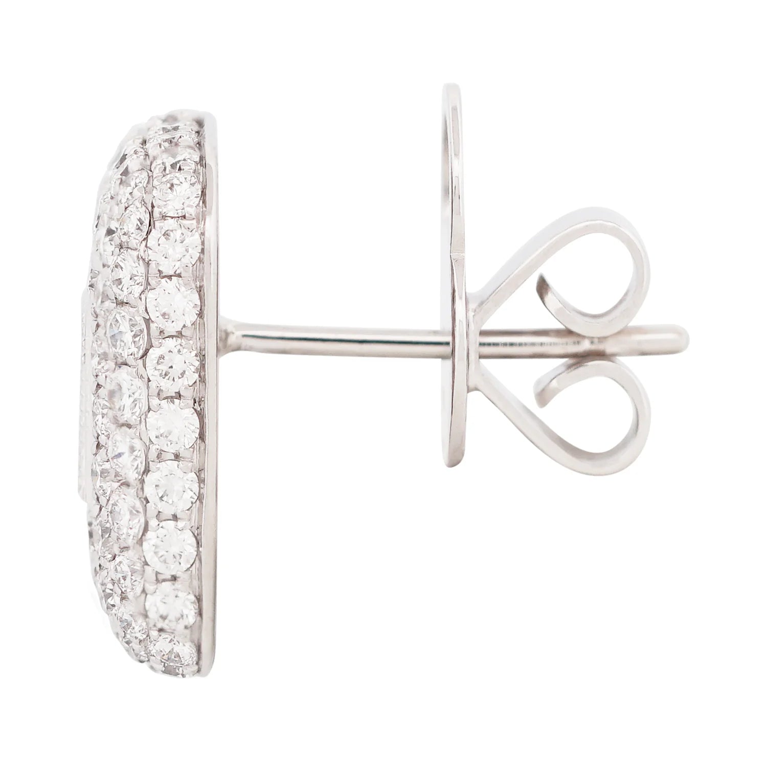 Baguette Diamond Pave Statement Drop Earrings