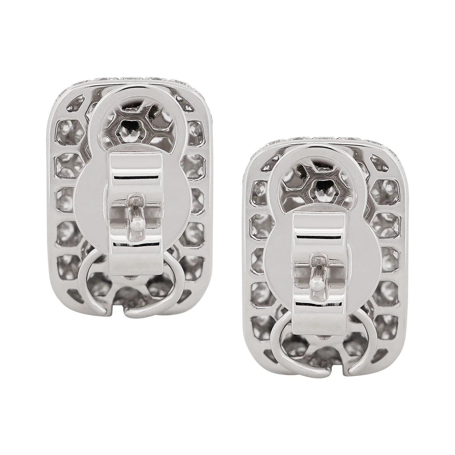 Baguette Diamond Pave Statement Drop Earrings