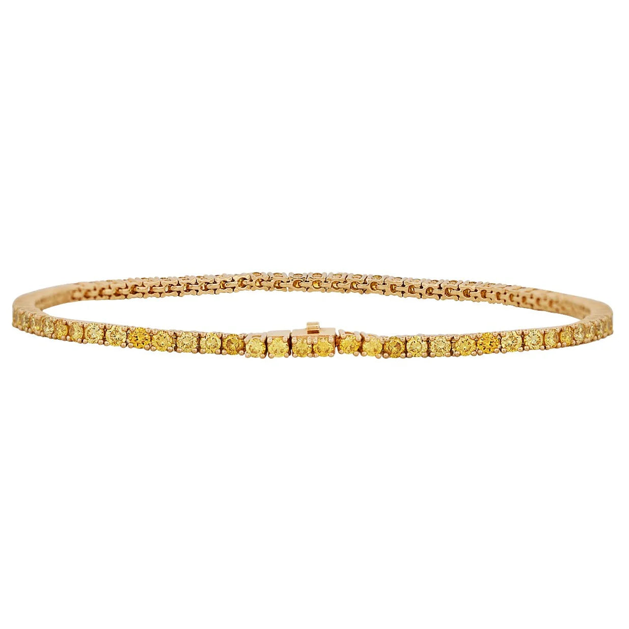 Vivid Yellow Diamond Tennis Bracelet