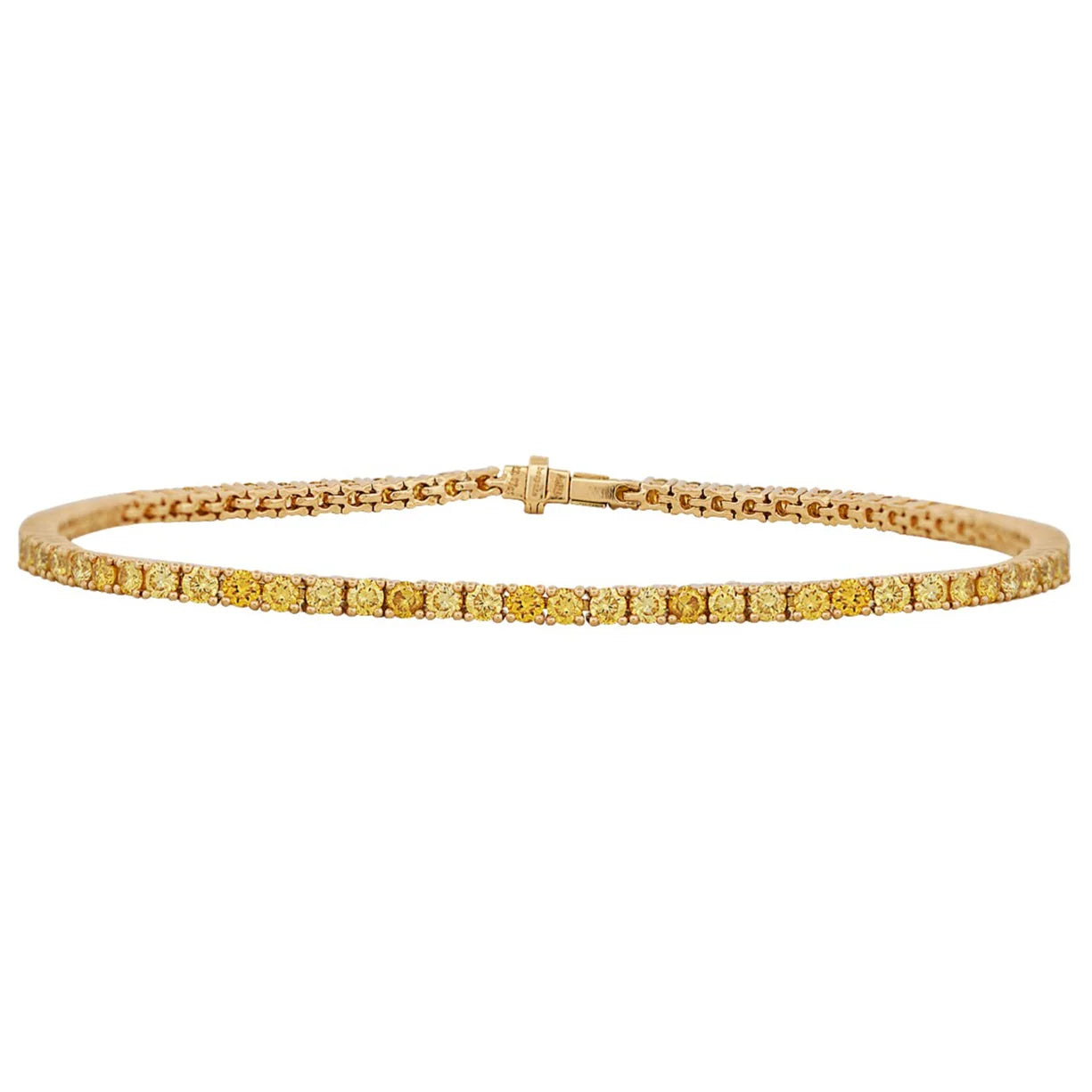 Vivid Yellow Diamond Tennis Bracelet