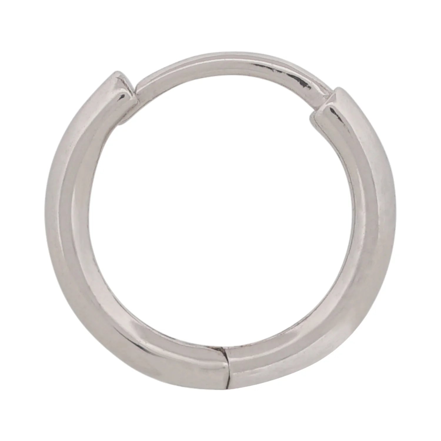 Silver hoop earrings 18K White Gold