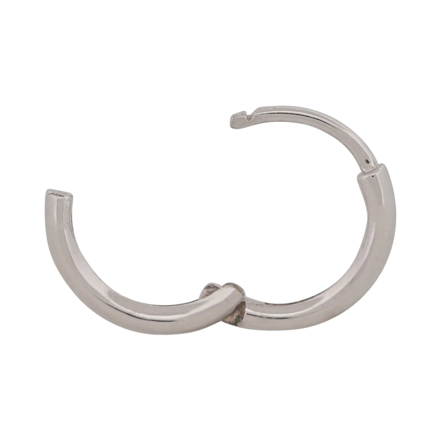 Silver hoop earrings 18K White Gold