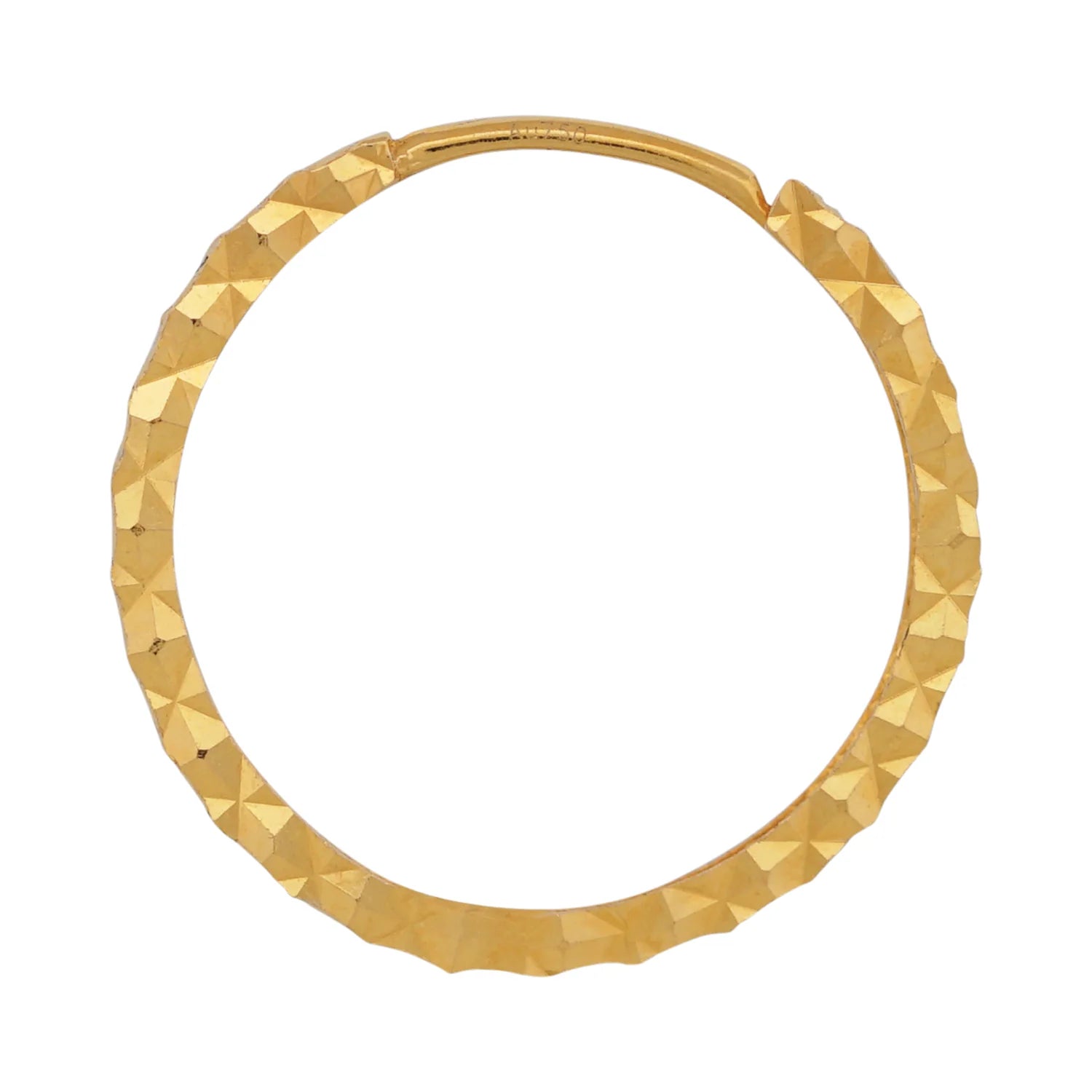 Beveled Gold Huggies