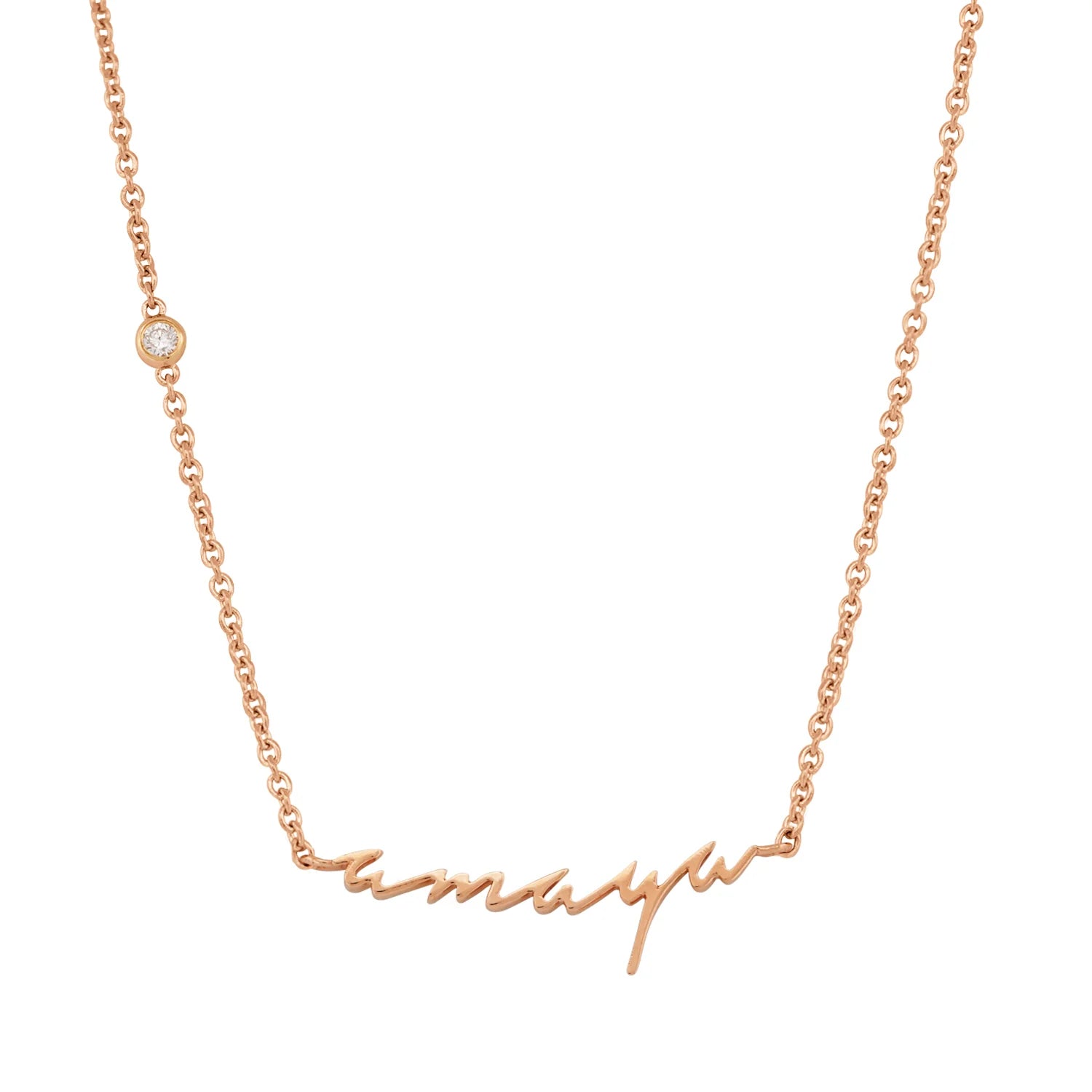 Mini Nameplate Calligraphy Necklace