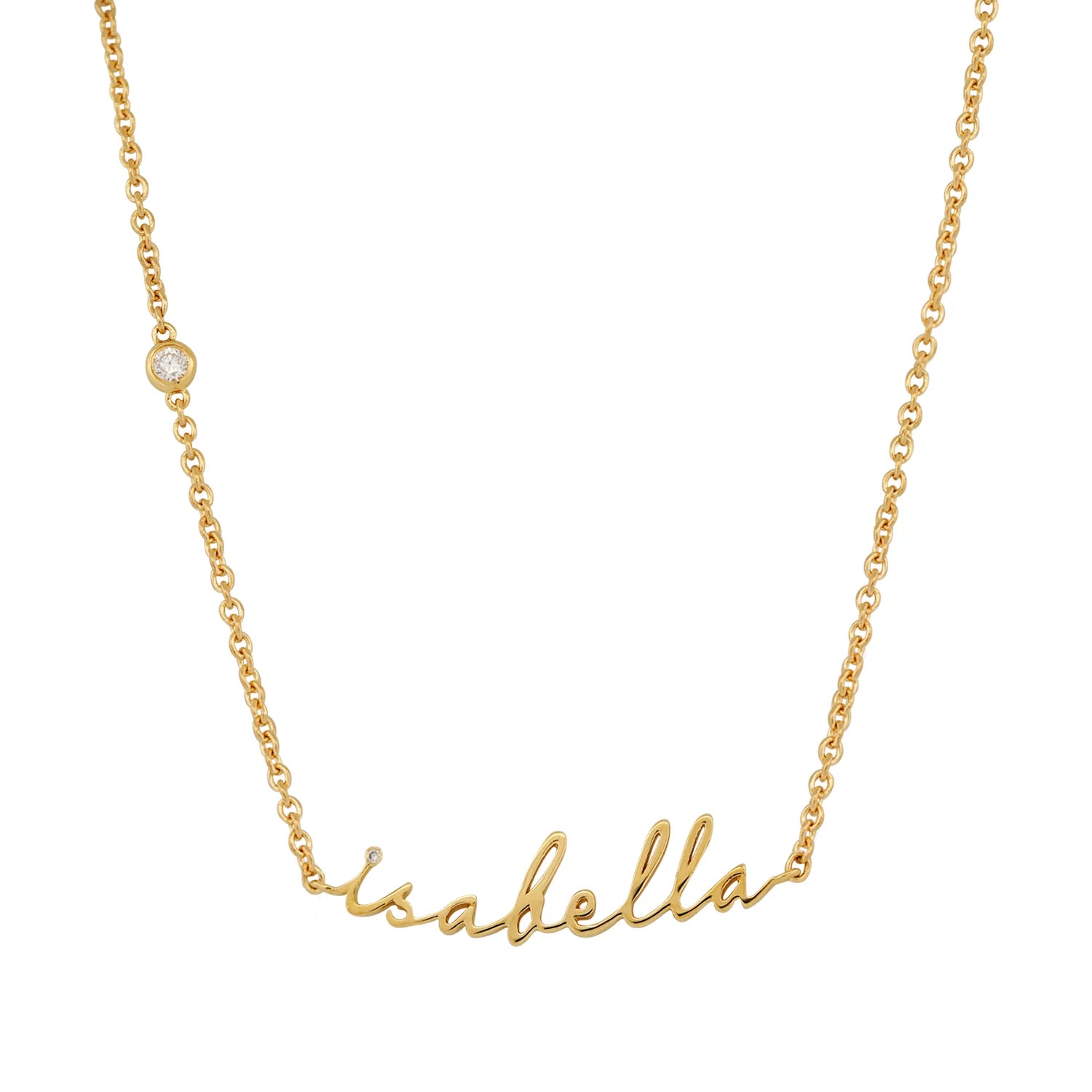 Mini Nameplate Calligraphy Necklace