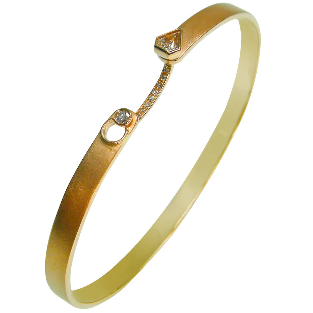 Shield Cut Diamond Bracelet Cuff