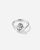 Aria Twisted Knot Triple Band Ring in 925 Sterling Silver by Handiora