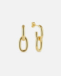 Miele Double Link Drop Earrings in 18K Gold Vermeil by Handiora