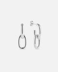 Miele Double Link Drop Earrings in 925 Sterling Silver by Handiora