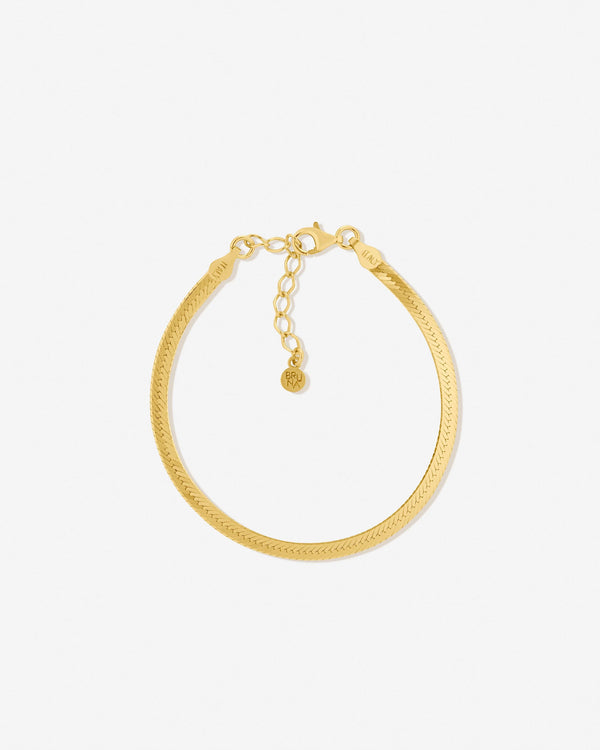 Monti Sleek Snake Chain Fluid Bracelet in 18K Gold Vermeil by Handiora