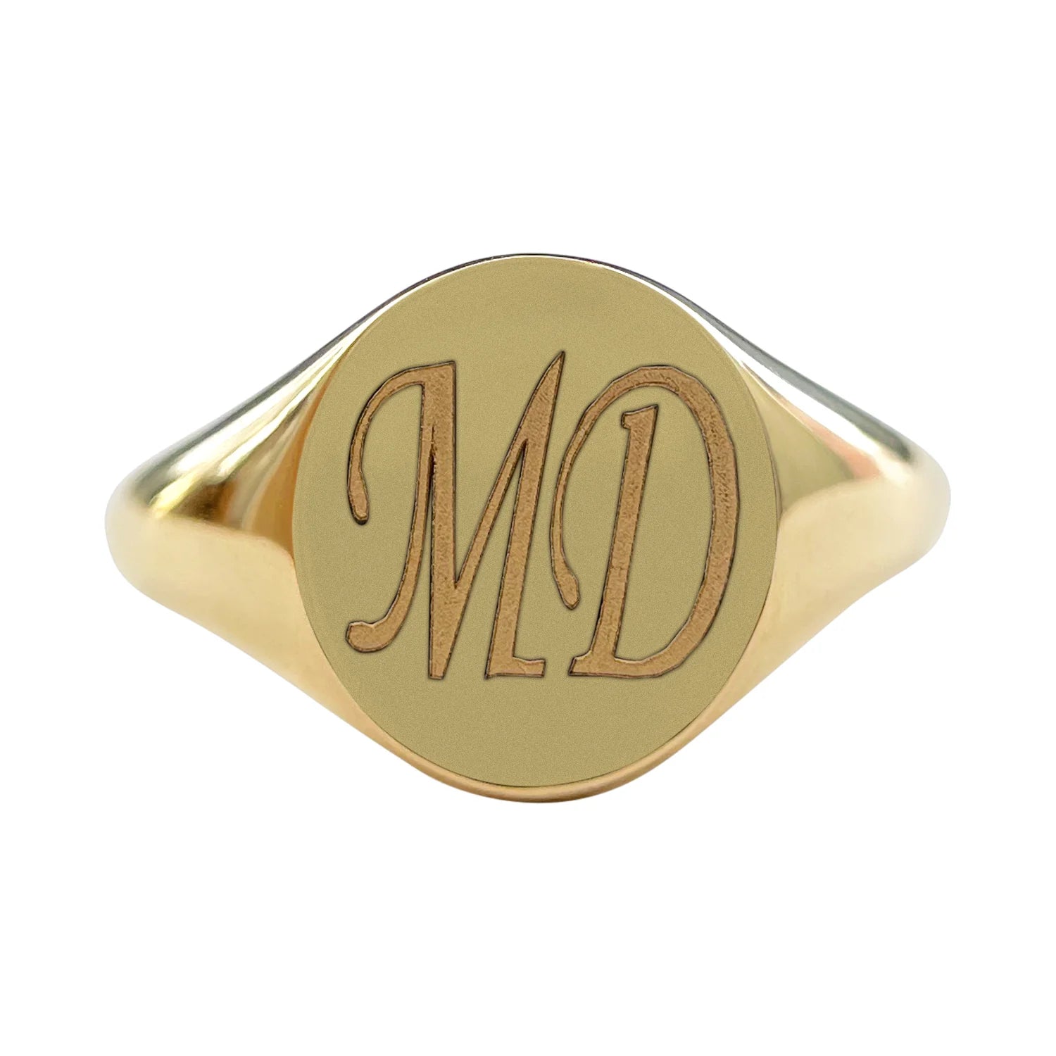 Gold Oval Signet Ring