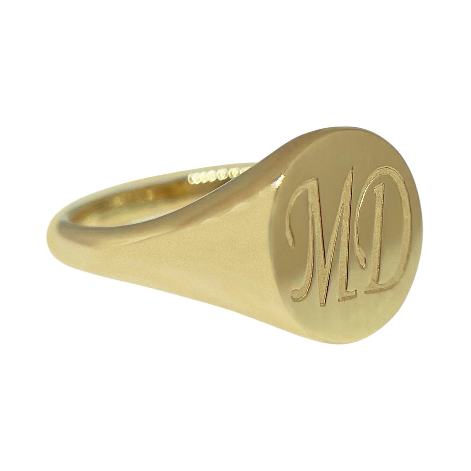 Gold Oval Signet Ring