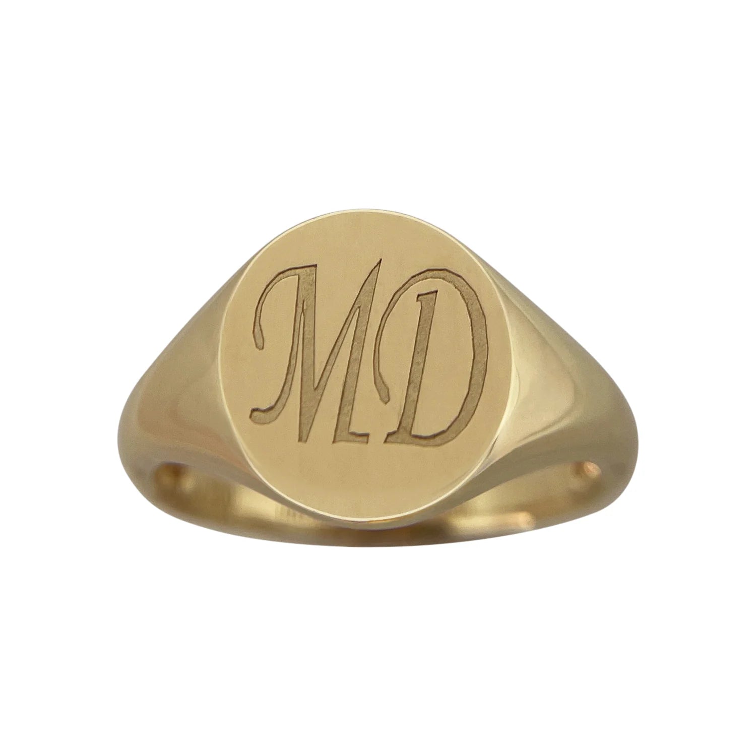 Gold Oval Signet Ring