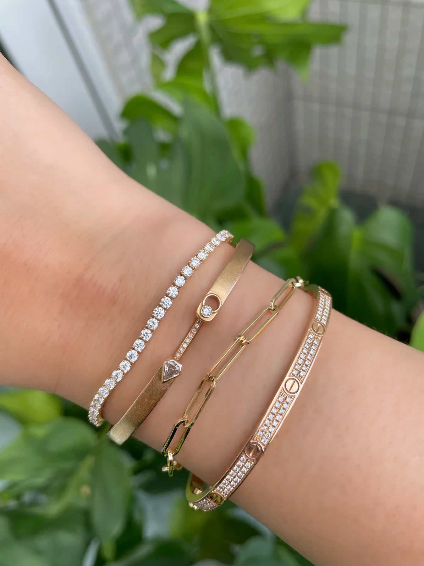 Signature Yin Yang Diamond & Paperclip Bracelet