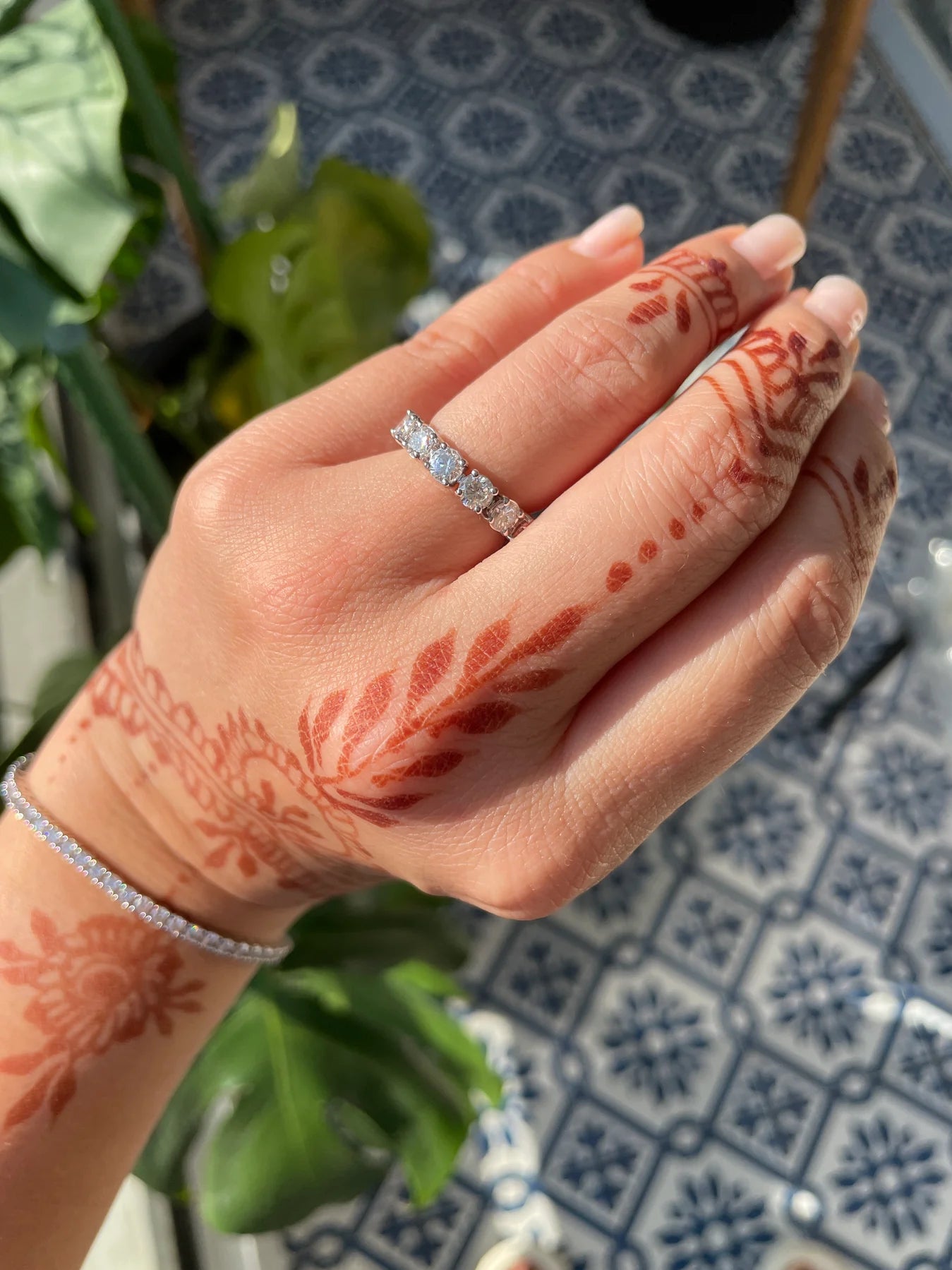 Enlarged Setting Round Diamond Eternity Ring