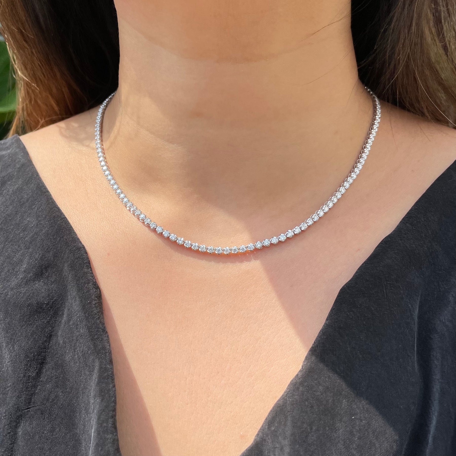 Cupcake Set Diamond Tennis Necklace