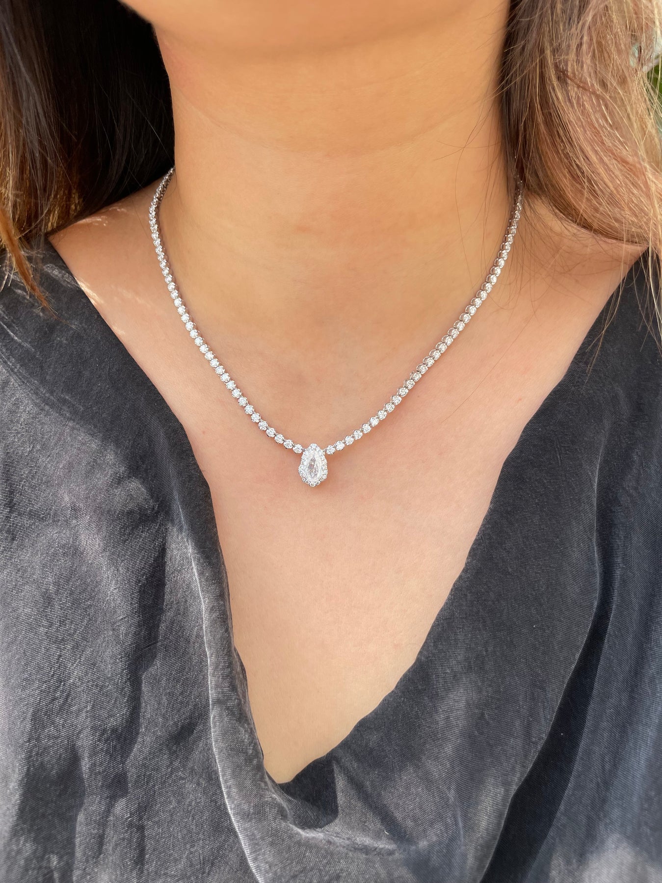 Cupcake Set Diamond Tennis Necklace