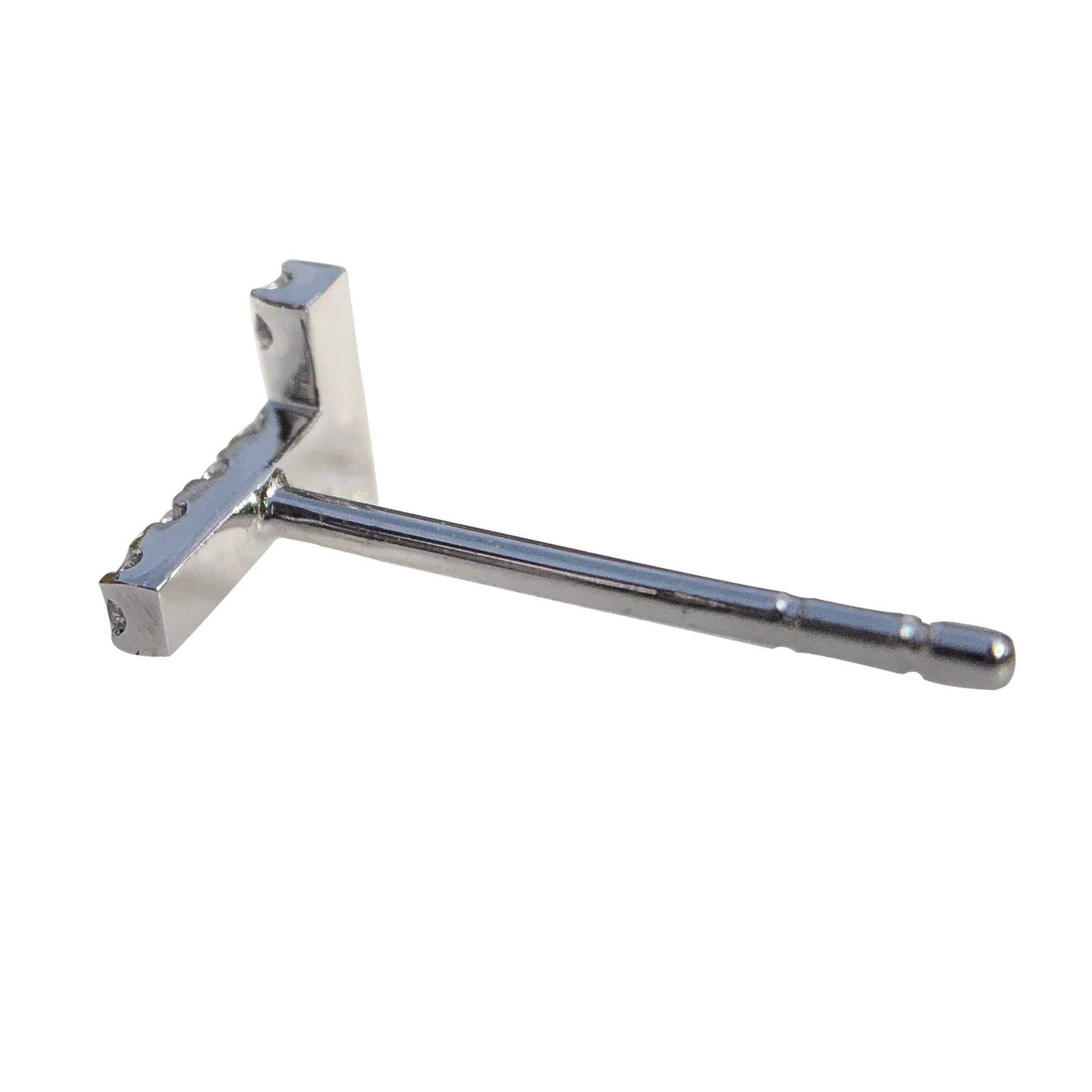 Pave Diamond Letter Stud Earrings