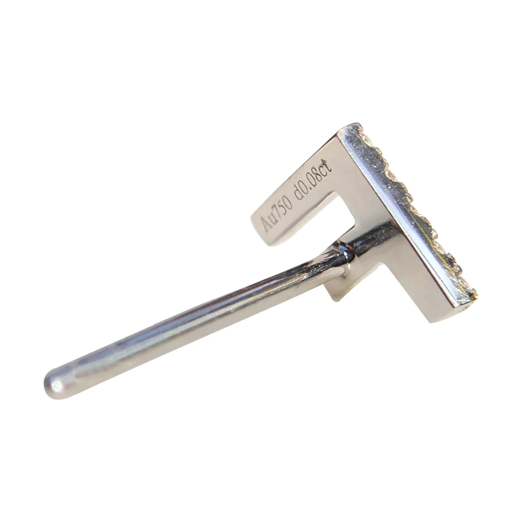 Pave Diamond Letter Stud Earrings