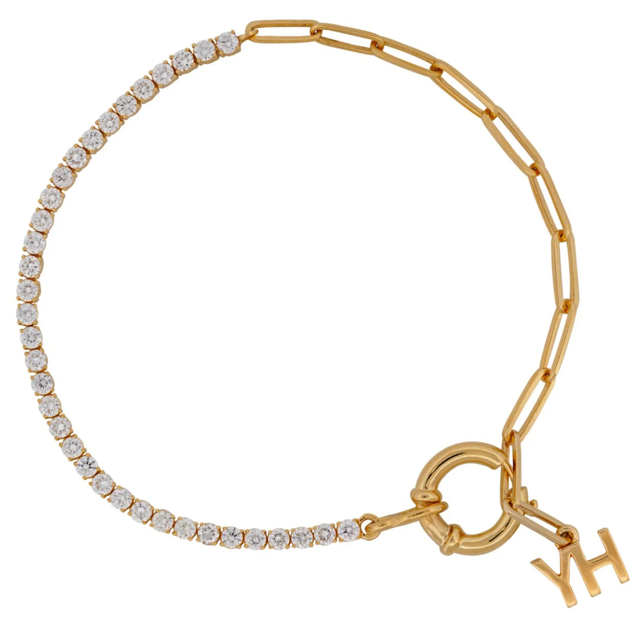 Signature Yin Yang Diamond & Paperclip Bracelet