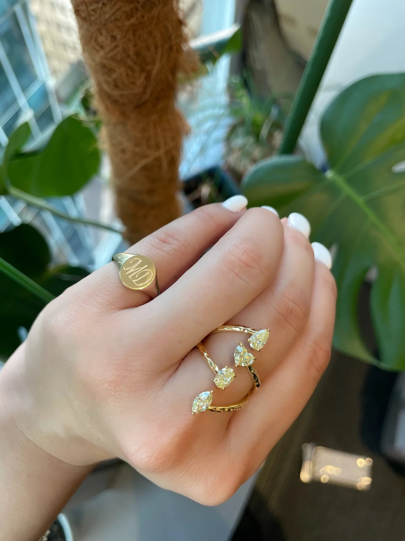 Gold Oval Signet Ring