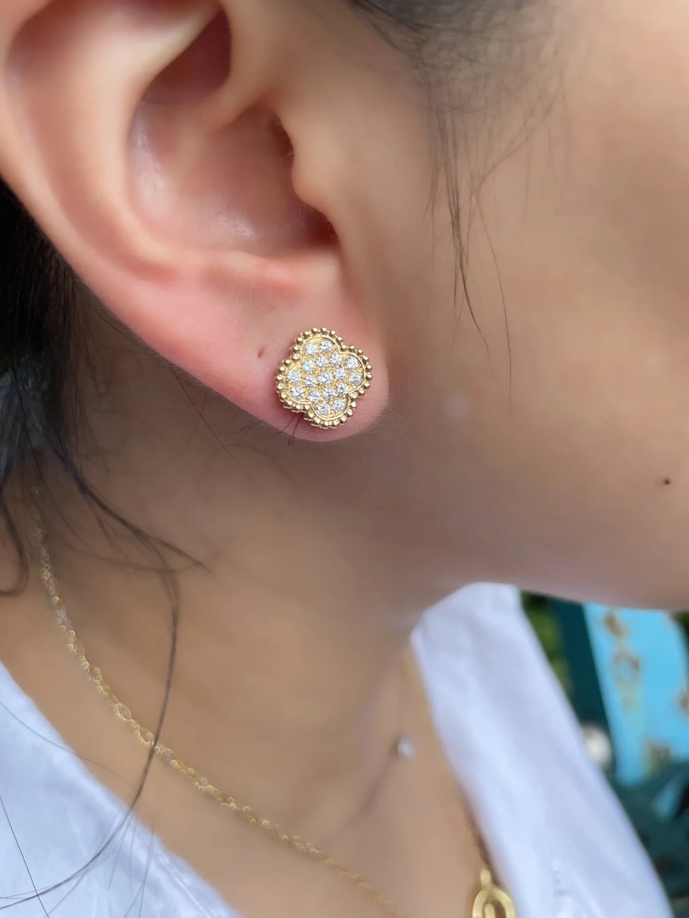 Diamond and Malachite Drop Earrings