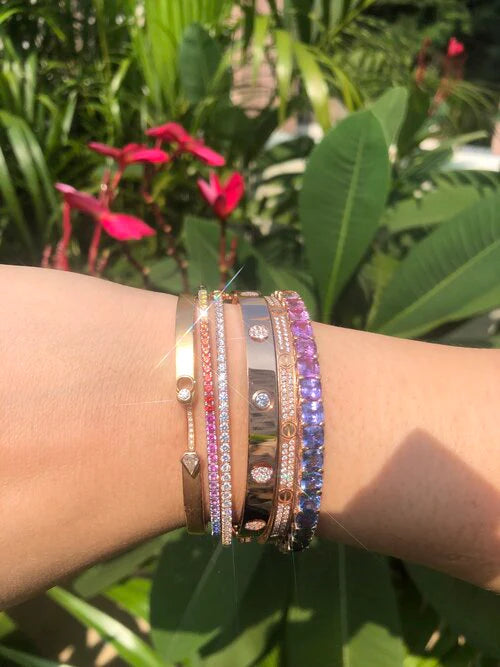 Diamond & Enamel Moonphase Bangle