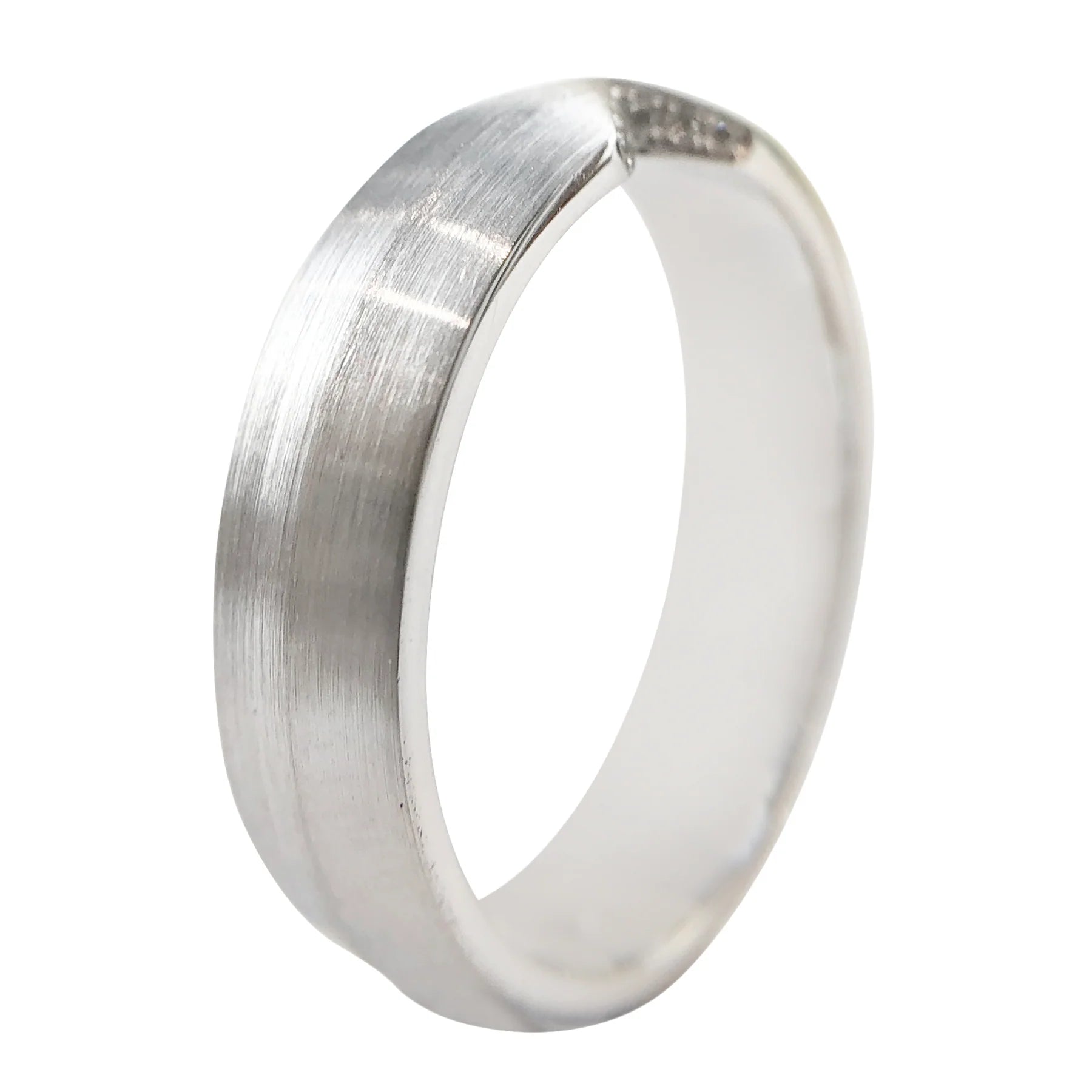 Signature Diamond V Cut Knife Edge Wedding Band