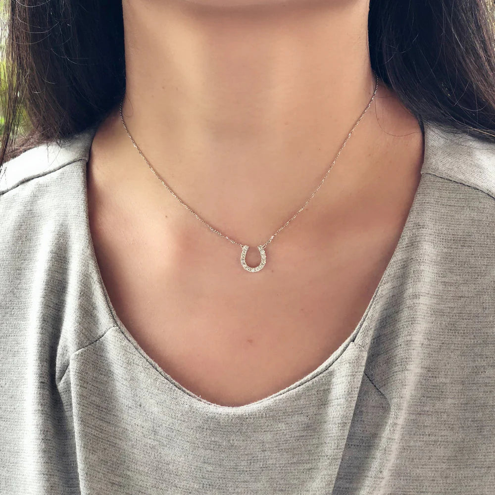 Diamond Horseshoe Pendant