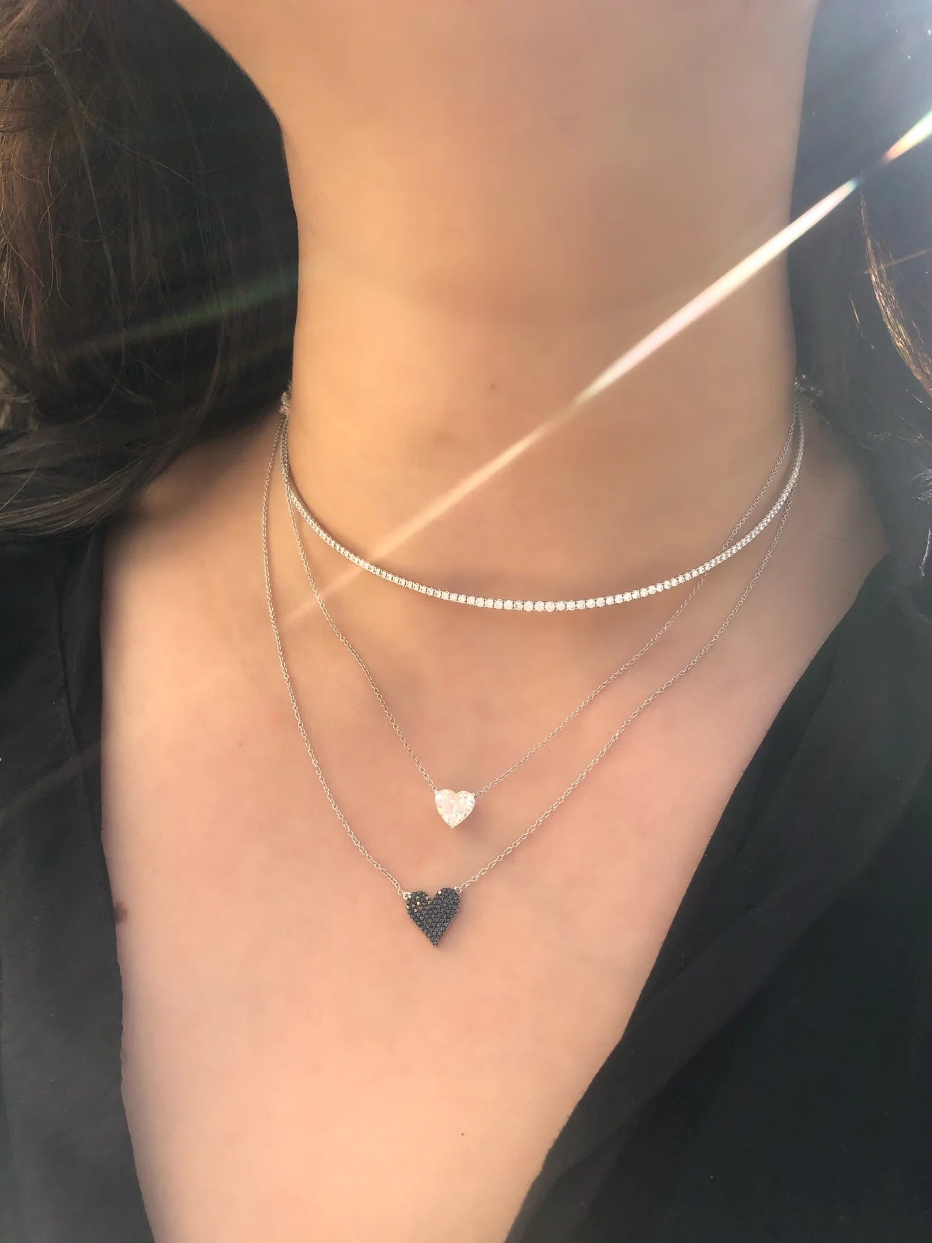 Signature Reversible Diamond Heart Pendant
