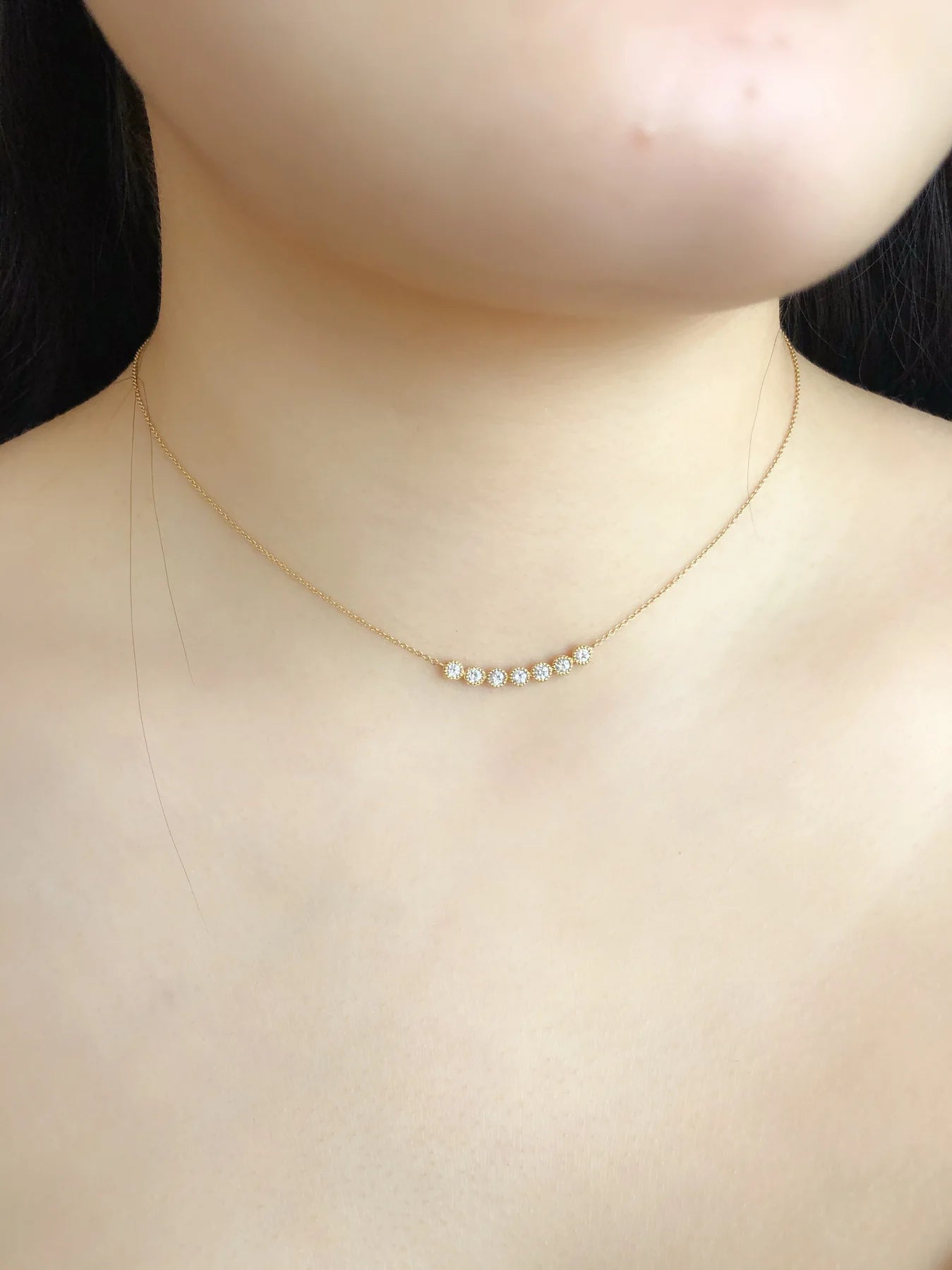 Seven Stone Diamond Necklace