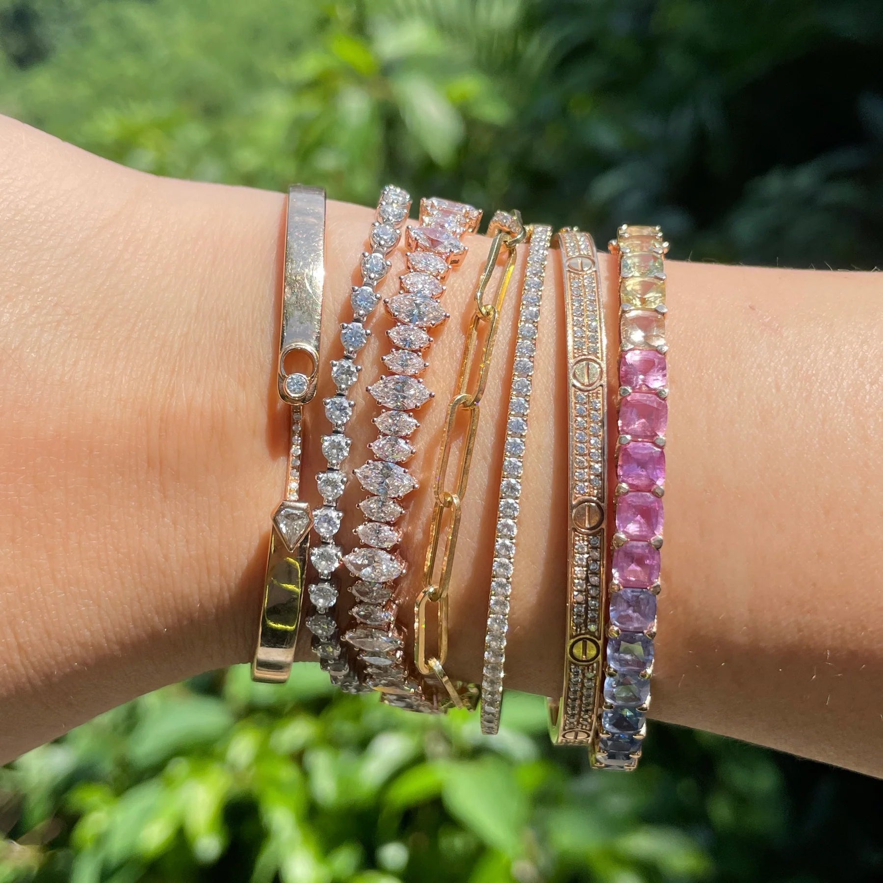 Marquise Cut Diamond Tennis Bracelet