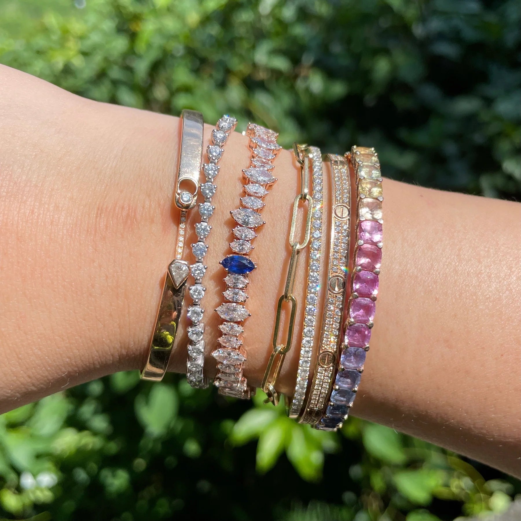 Marquise Cut Diamond Tennis Bracelet