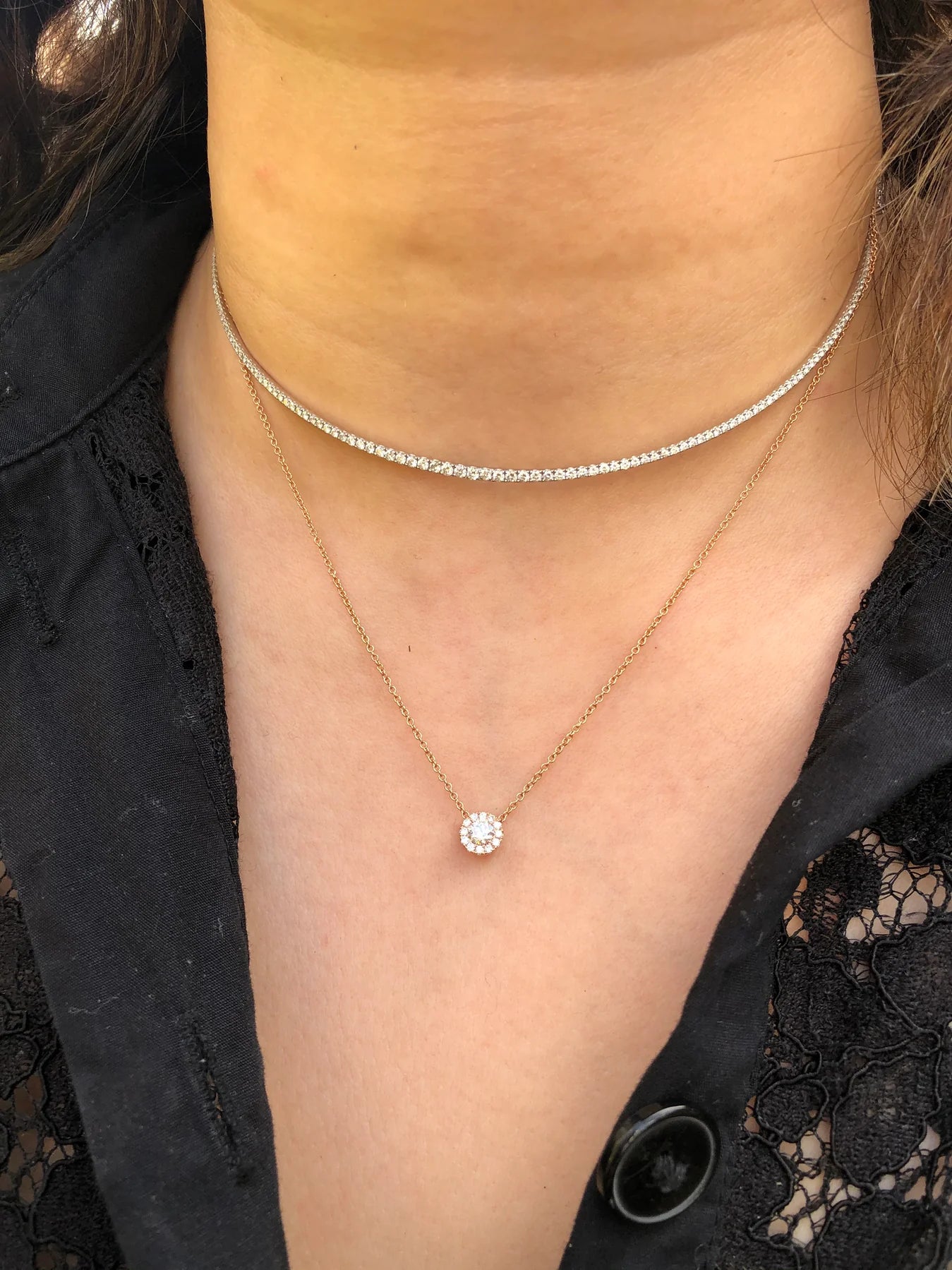 Classic Micropavé Diamond Pendant