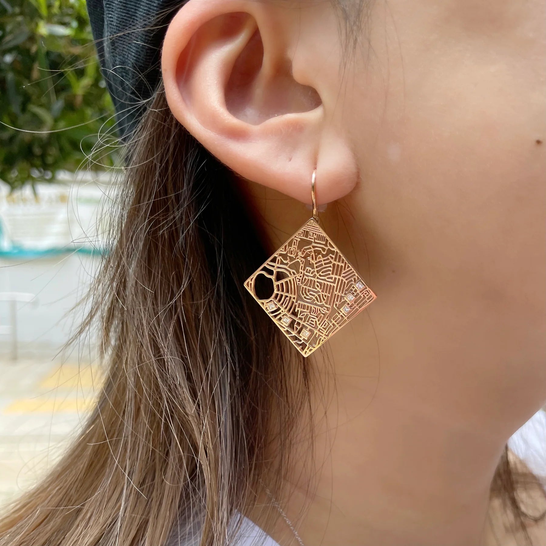 Handiora Map Earrings