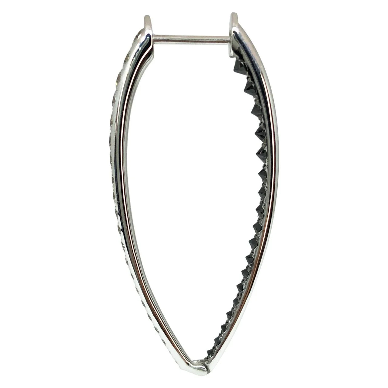 Diamond Ellipse Hoops with Inverted Diamonds