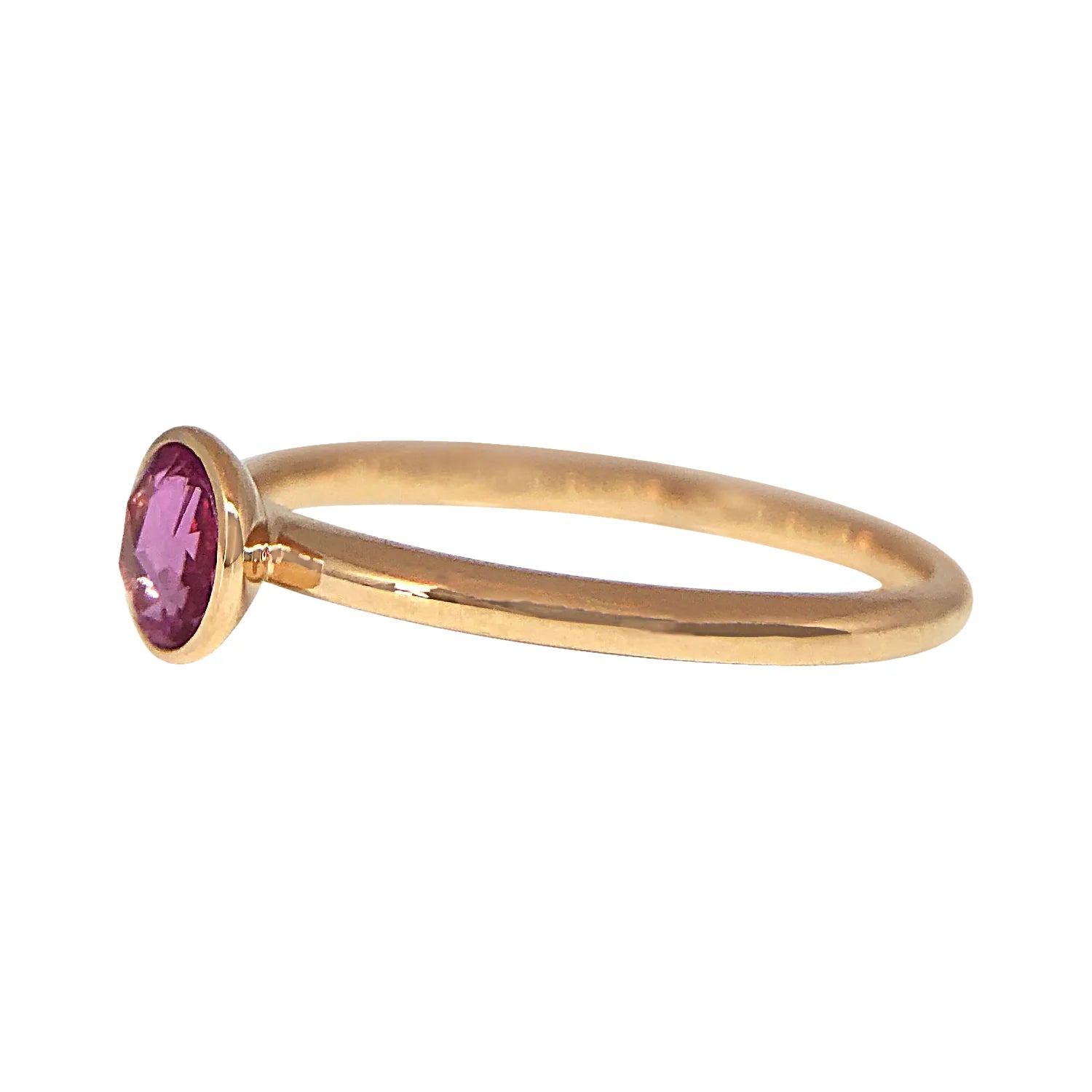 Rose-cut Pink Sapphire Stack Ring